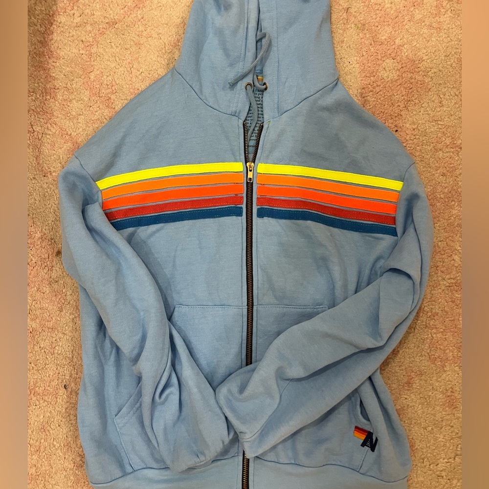 Aviator Nation Blue Zip Up hoodie